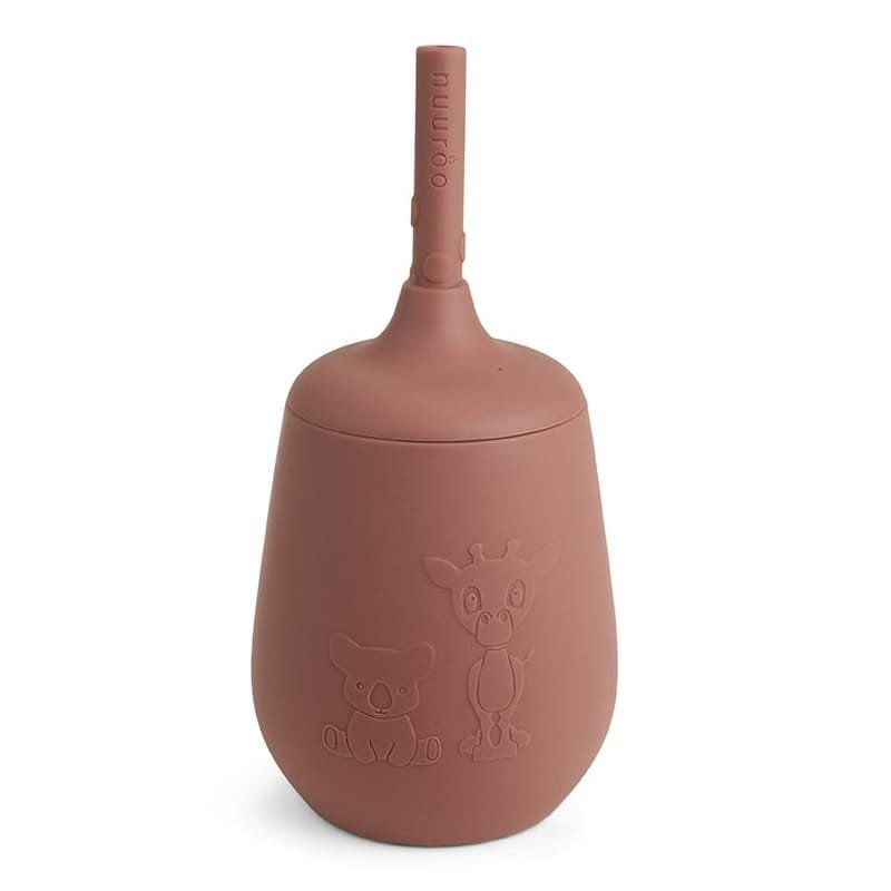 Kubeczek Silikonowy Ze Słomką Giraf & Koala Mahogany Nuuroo