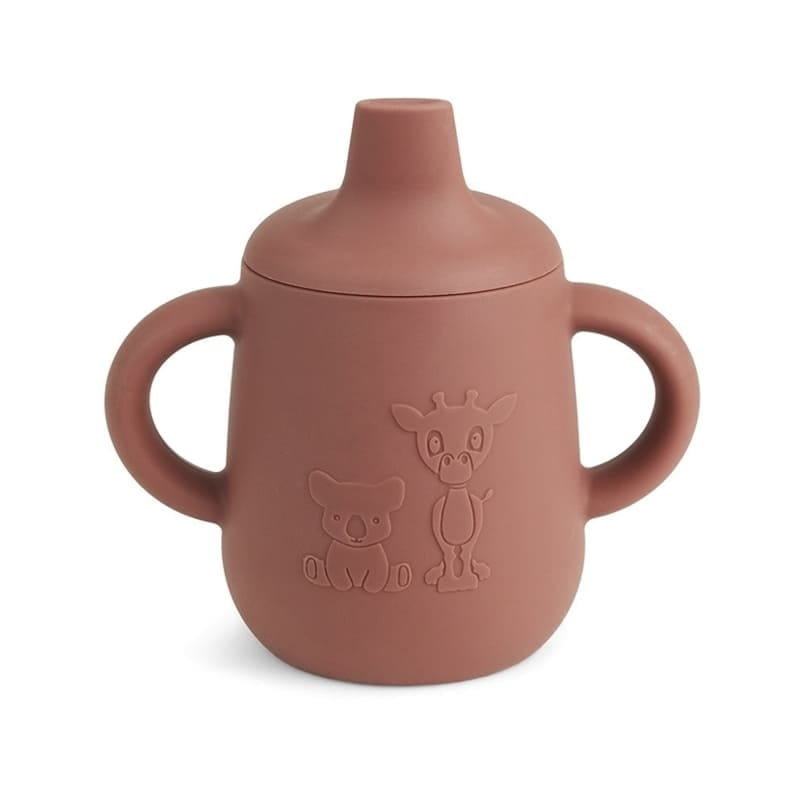 Kubeczek Silikonowy Niekapek Z Ustnikiem Giraf & Koala Mahogany Nuuroo