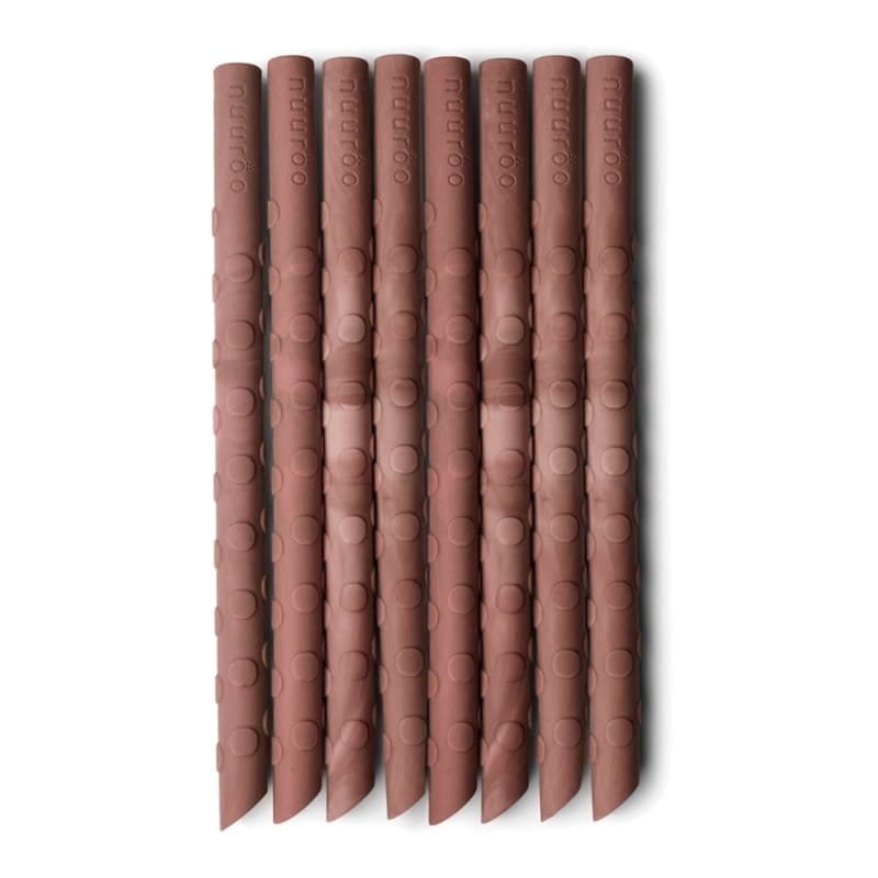 Nuuroo - Słomki Silikonowe Zestaw Rodzinny 8 Pack Ada Red