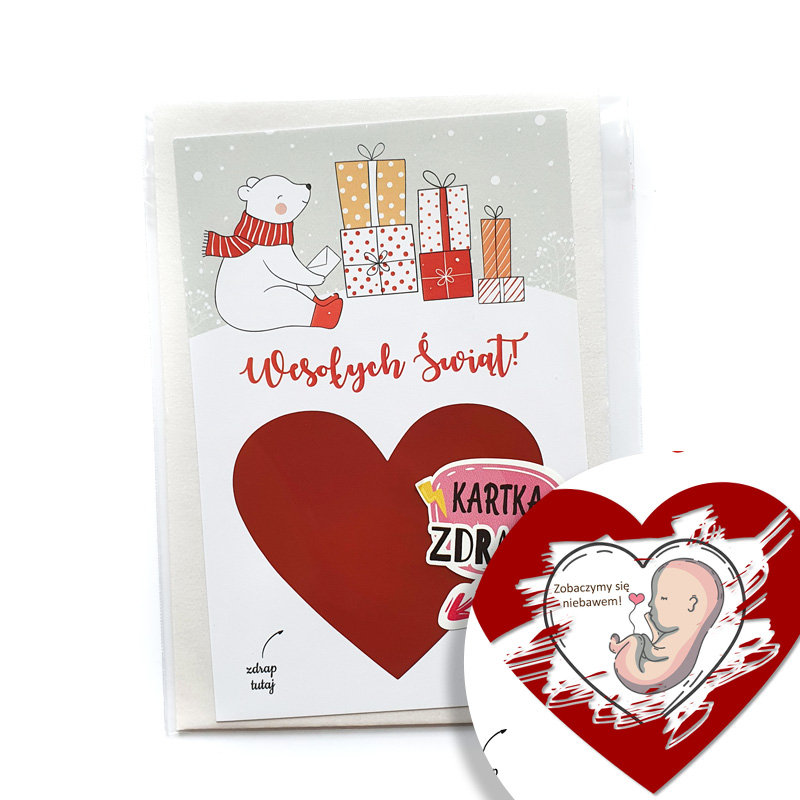 Jestem W Ciąży - Kartka Zdrapka, Boże Narodzenie, Ciąża, Będziesz Babcią