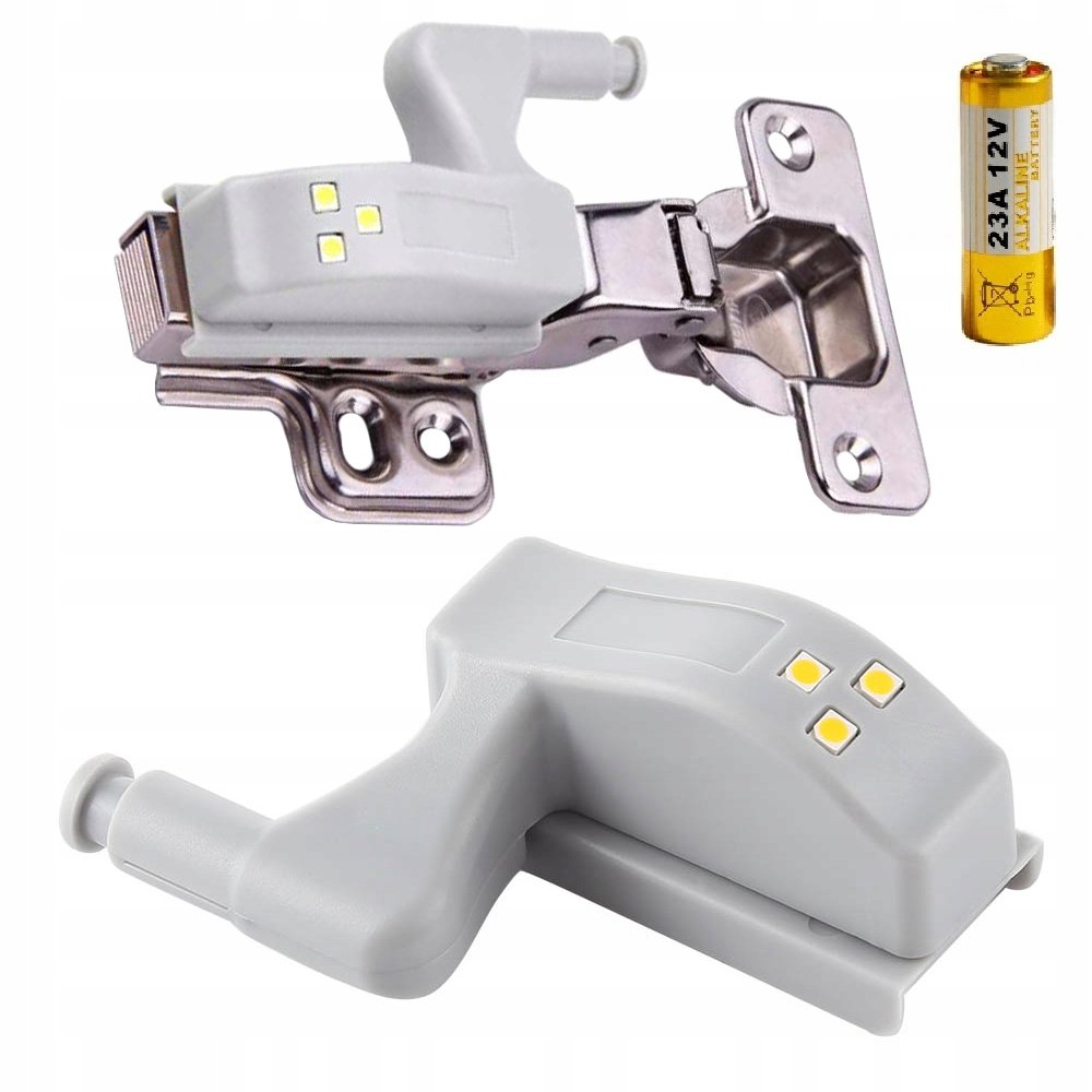 Lampka Do Szafki Szafy Zawias Drzwi 3Led Bateria