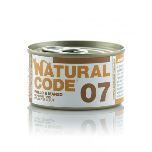 Natural Code 07 Kurczak Z Wołowiną - Mokra Karma Dla Kota - Puszka 85G