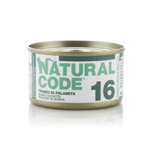 Natural Code 16 Plasterki Bonito - Mokra Karma Dla Kota - Puszka 85G