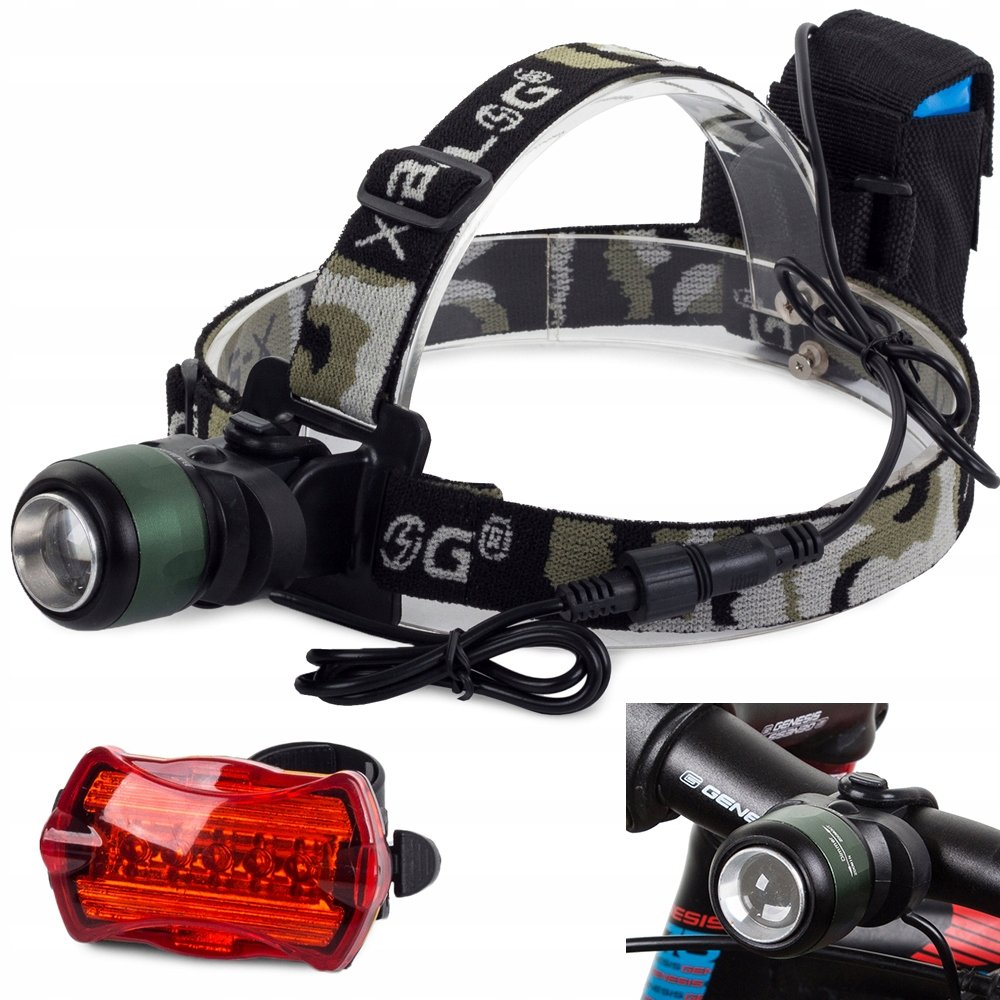 Bailong Latarka Czołowa Rowerowa Cree Xml T6 Zoom