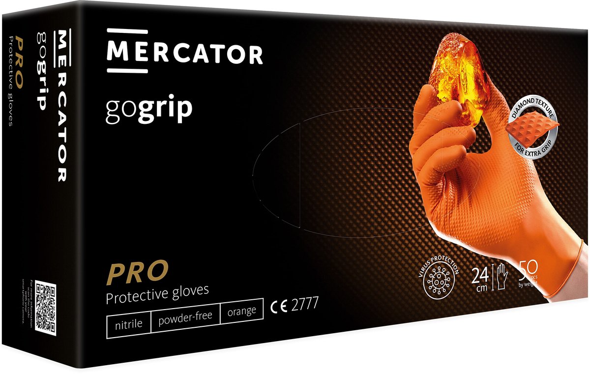 Rękawice rękawiczki Nitrylowe bardzo mocne Go Grip