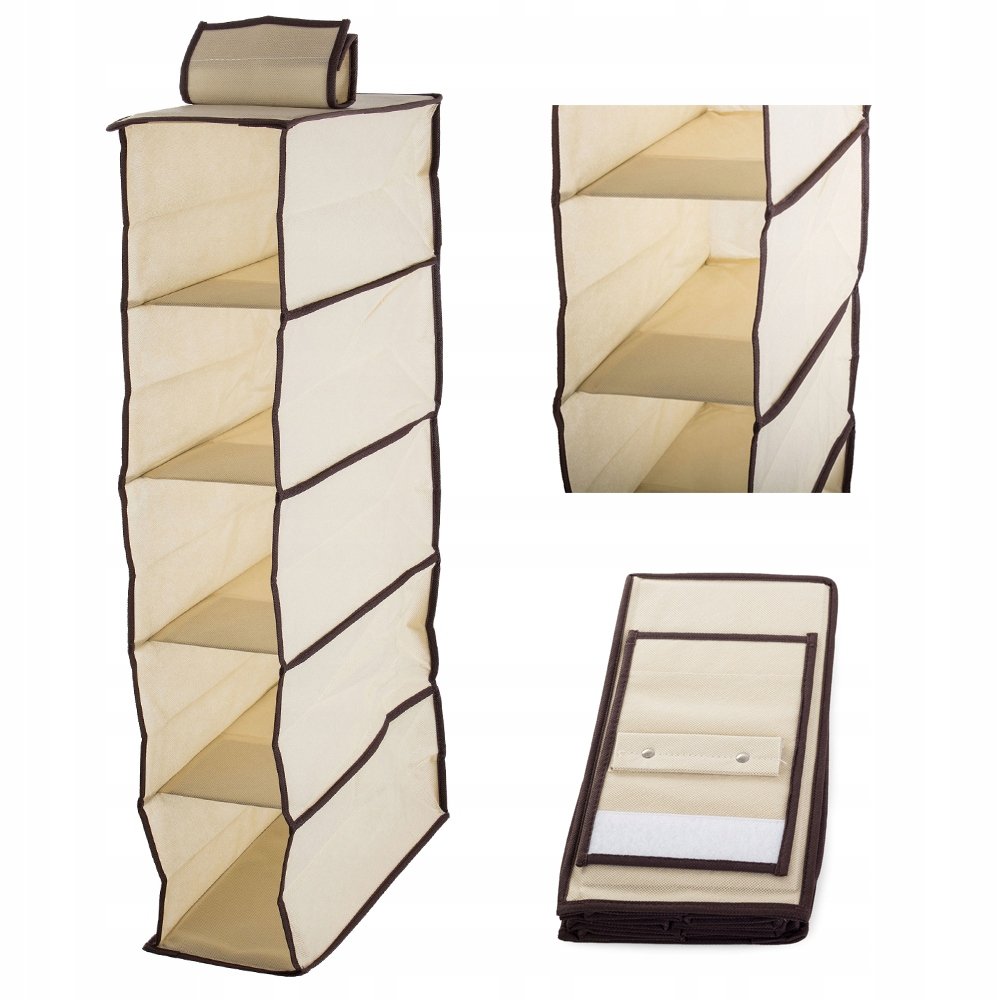 Organizer Do Szafy Wisząca Półka Z 5 Półkami 70Cm