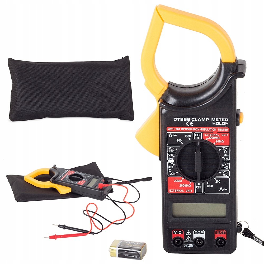 Miernik Multimetr Cęgowy Cyfrowy Elektroniczny Lcd