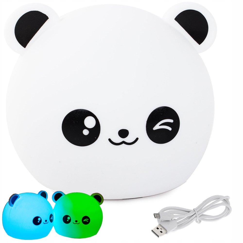 Lampka Nocna Dla Dzieci Led Panda Rgb Dotyk