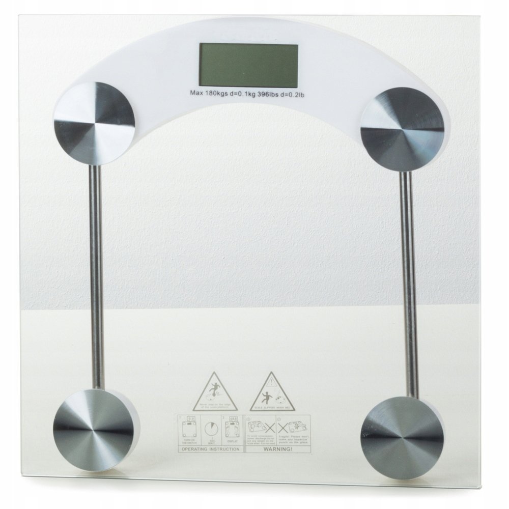 Verk Elektroniczna waga łazienkowa 180 kg szklana lcd VERK17034