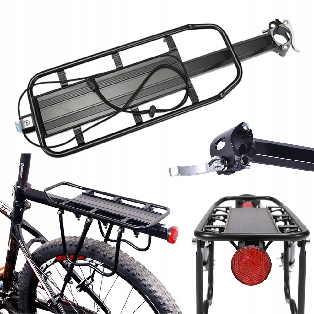 Bagażnik Rowerowy Tylny Aluminium Uniwersalny 50Kg
