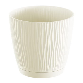 Prosperplast SANDY P doniczka z podstawką 18,8 cm, kremowy DSY190P