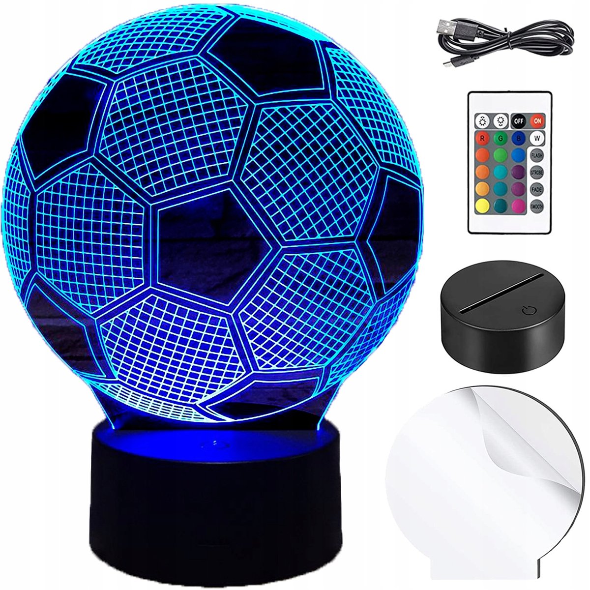 Lampka Nocna Logit Lampa Led Dla Dzieci Dziecka Do Sypialni Odcienie Niebieskiego - At-801