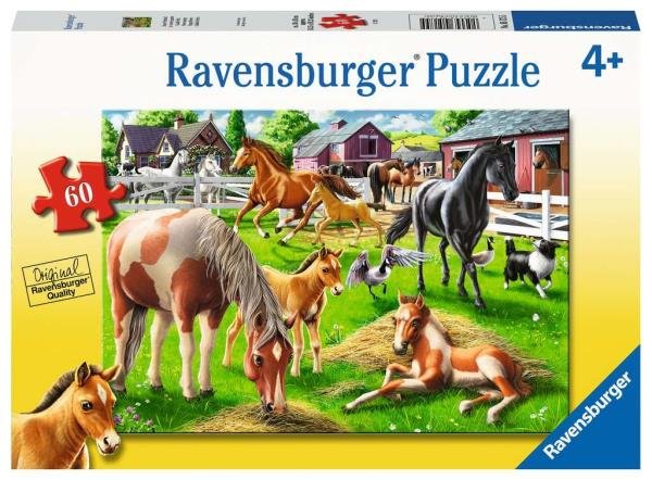 Ravensburger puzzle Szczęśliwe konie 60 elementów