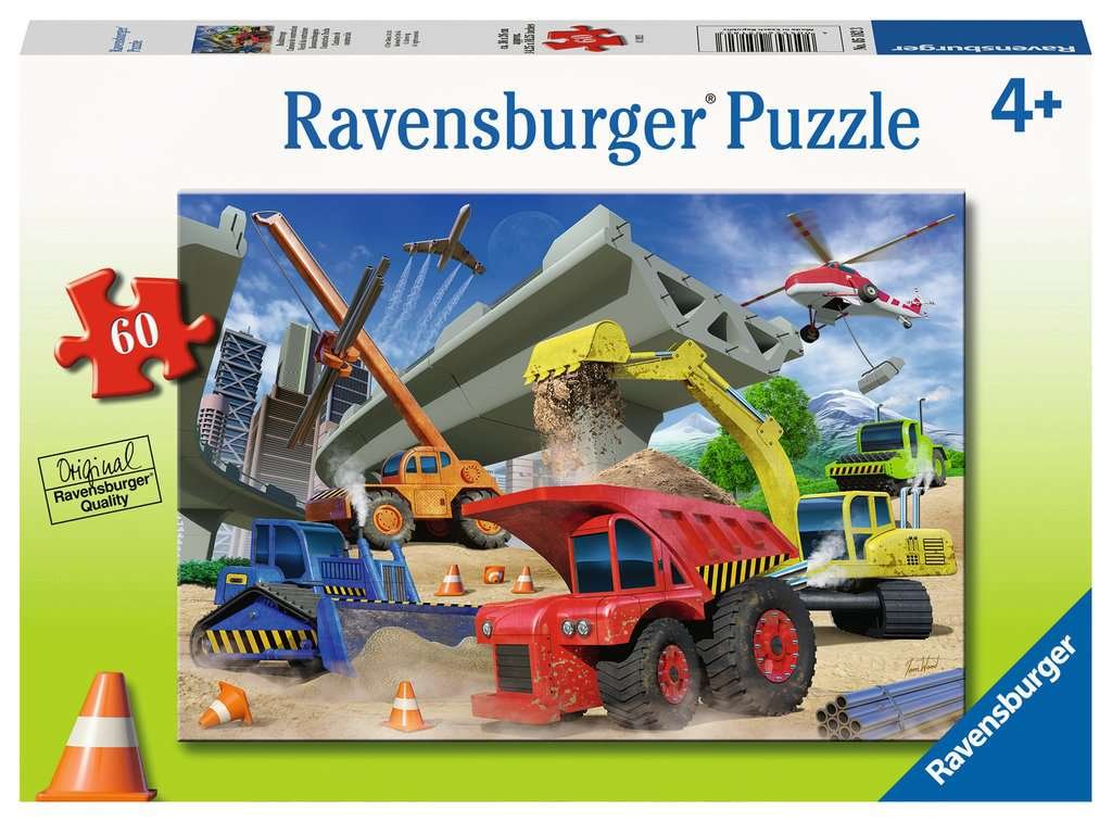 Ravensburger puzzle Pojazdy budowlane 60 elementów
