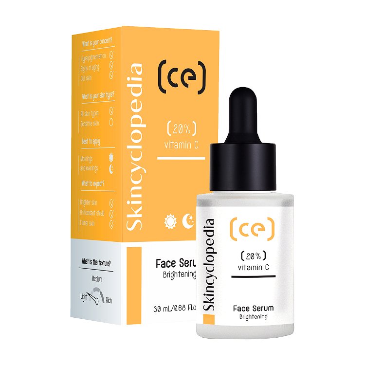 Skincyclopedia SKONCENTROWANE PROFESJONALNE SERUM ROZŚWIETLAJĄCE Z 20% WITAMINĄ C 30.0 ml