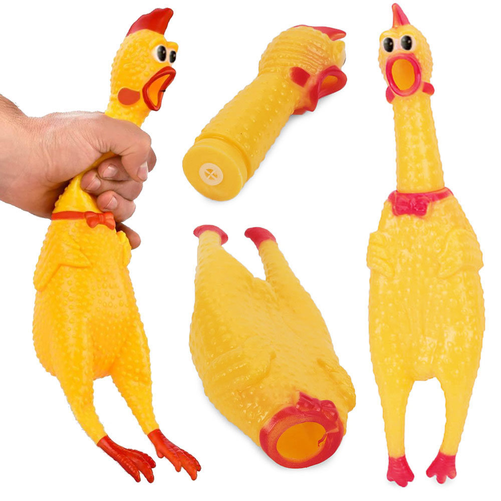 Zabawka Dla Psa Piszcząca Gryzak Kurczak Guma 31CM