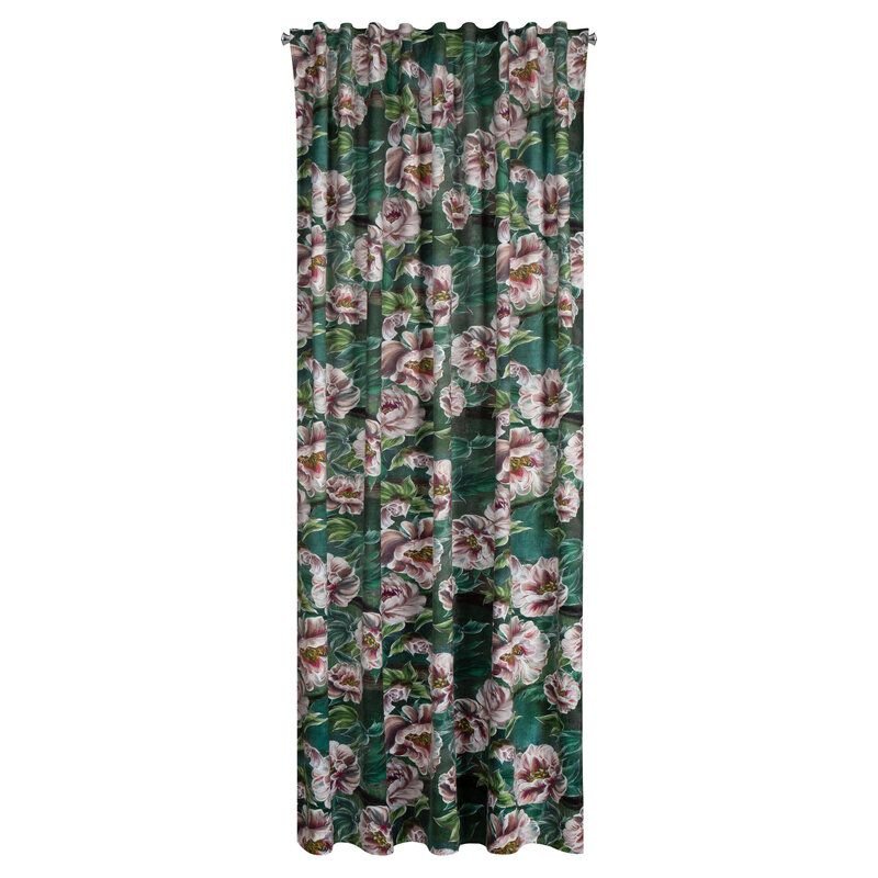 Zasłona 140 x 270 Dekoracyjna Velvet Palmera Ziel