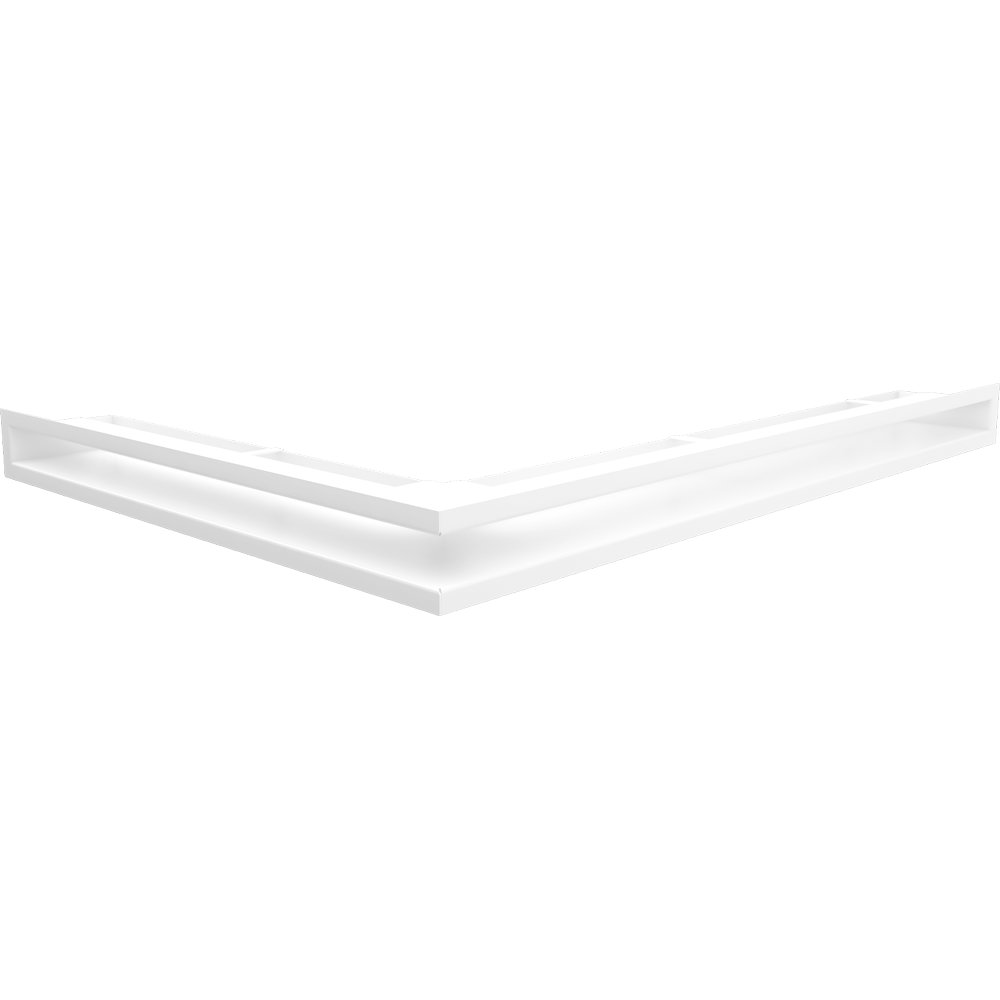 Kratki.pl Kratka wentylacyjna luft narożny prawy 547x766x60 mm - kolor biały LUFT/N