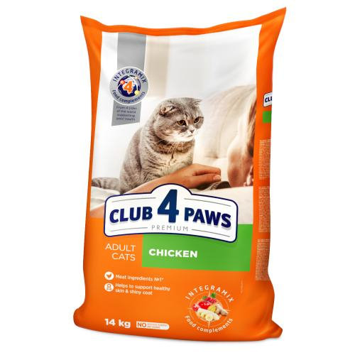 Club 4 Paws PREMIUM ADULT CAT karma sucha z kurczakiem 14kg