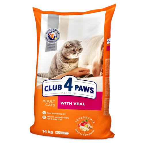 Club 4 Paws PREMIUM ADULT CAT karma sucha z cielęciną 14kg