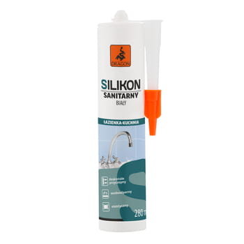 Silikon Sanitarny 280Ml Biały Kartusz Dragon