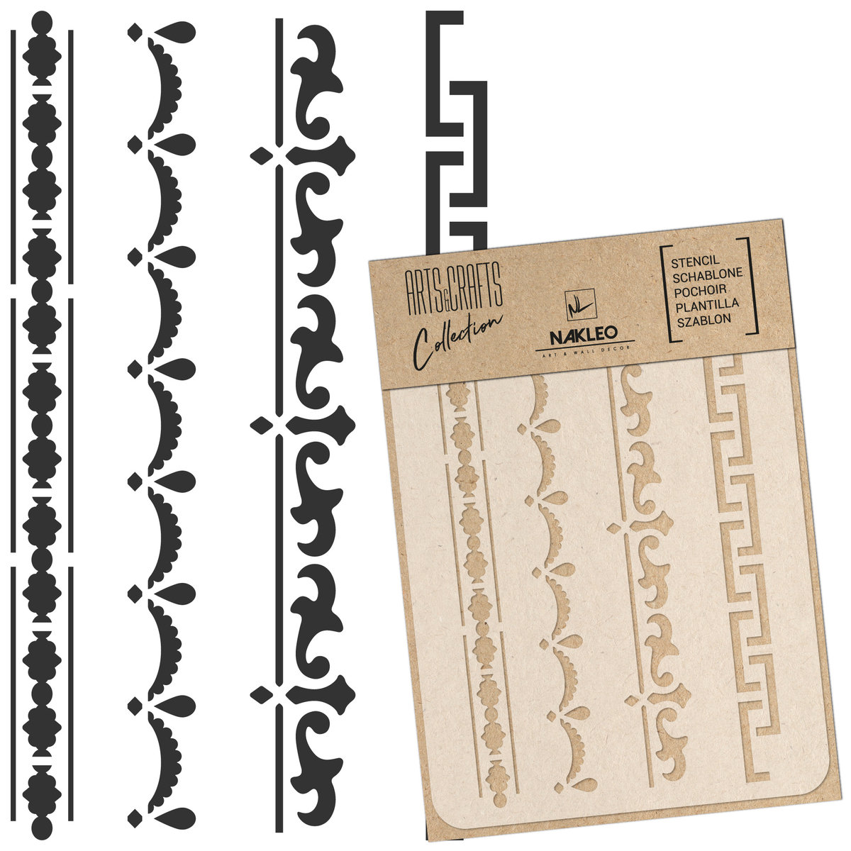 Szablon Malarski Scrapbooking – Craft // Mini Border – Zestaw // A3