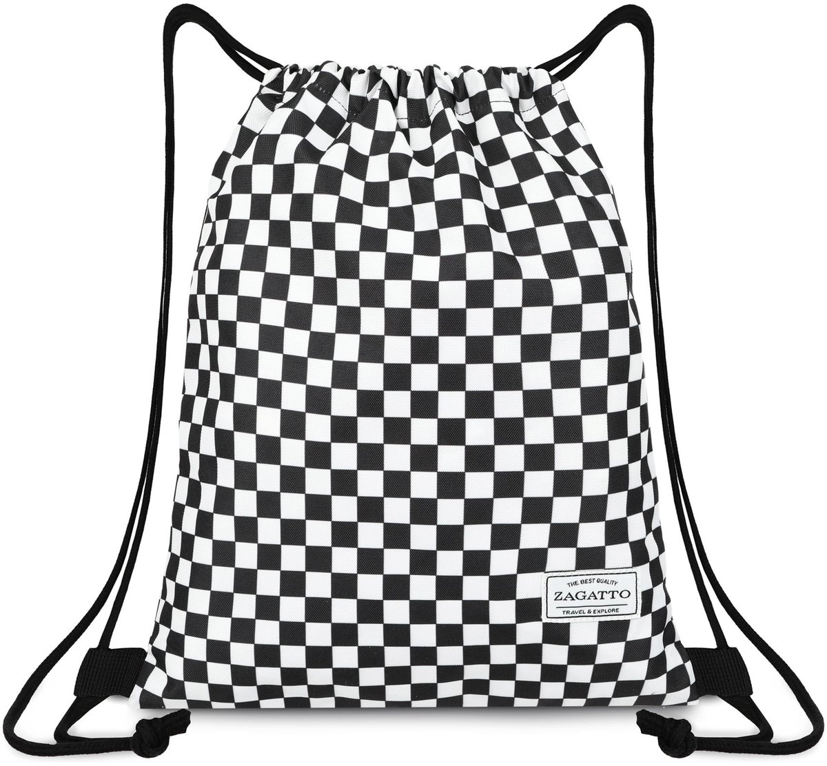 Worek - plecak szkolny miejski szachownica lekki