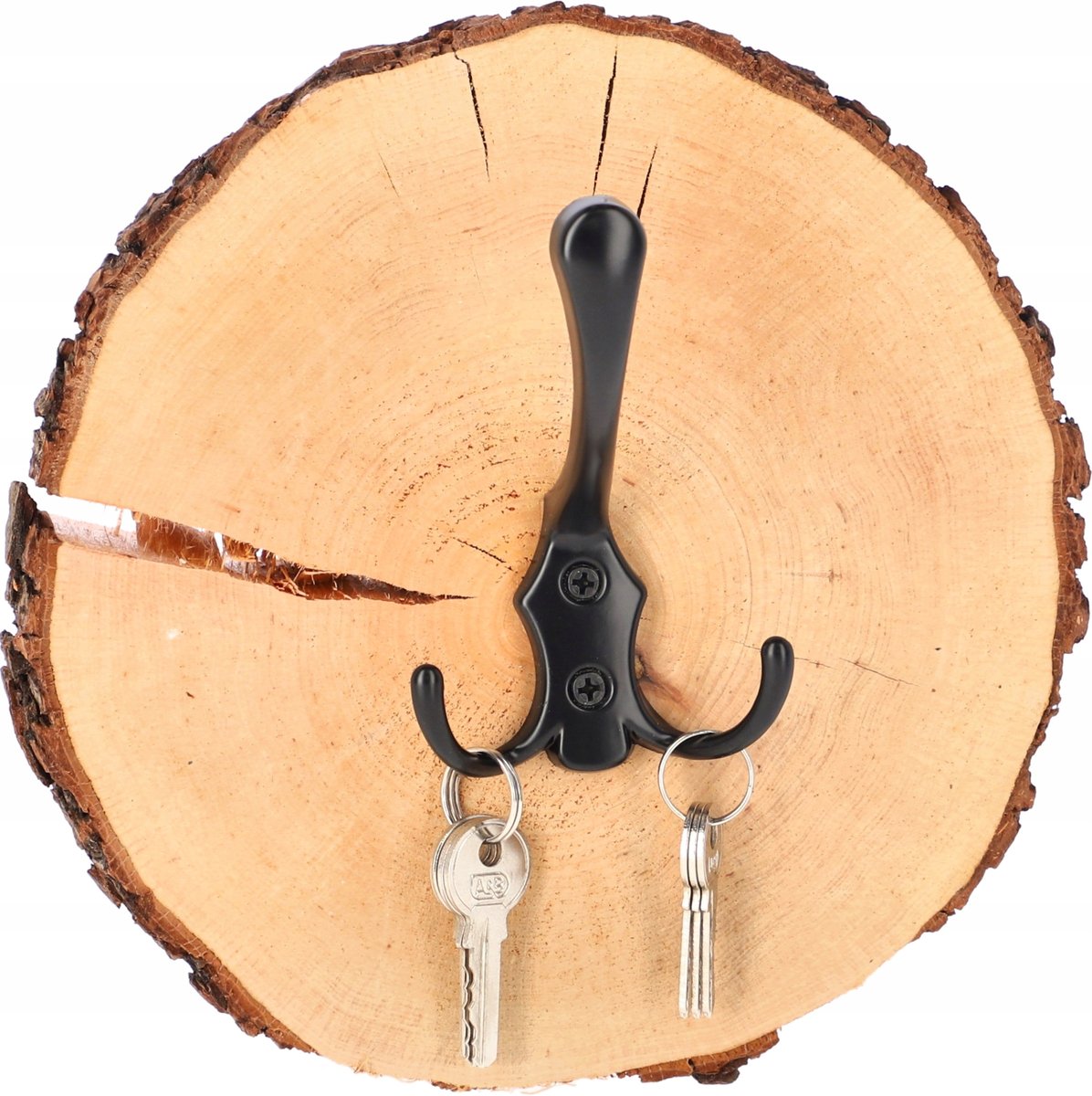 Wieszak Na Ścianę Dekoracja Krążek Plaster Drewna