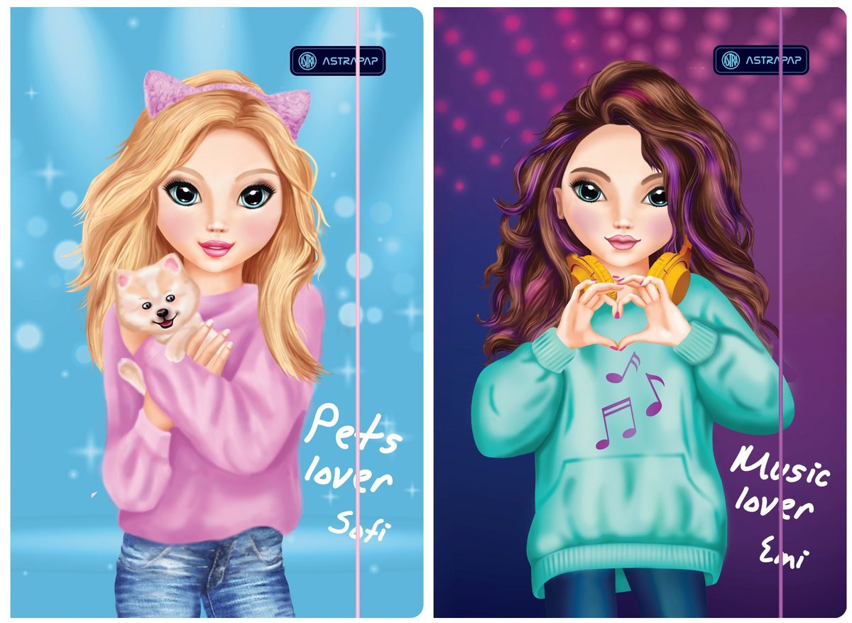 Teczka z gumką A4 Emi&Sofi - ASTRA papiernicze