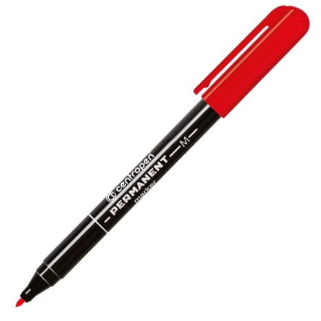 Centropen marker 2846 czerwony permanentny okrągła końcówka 1,00mm 628469404