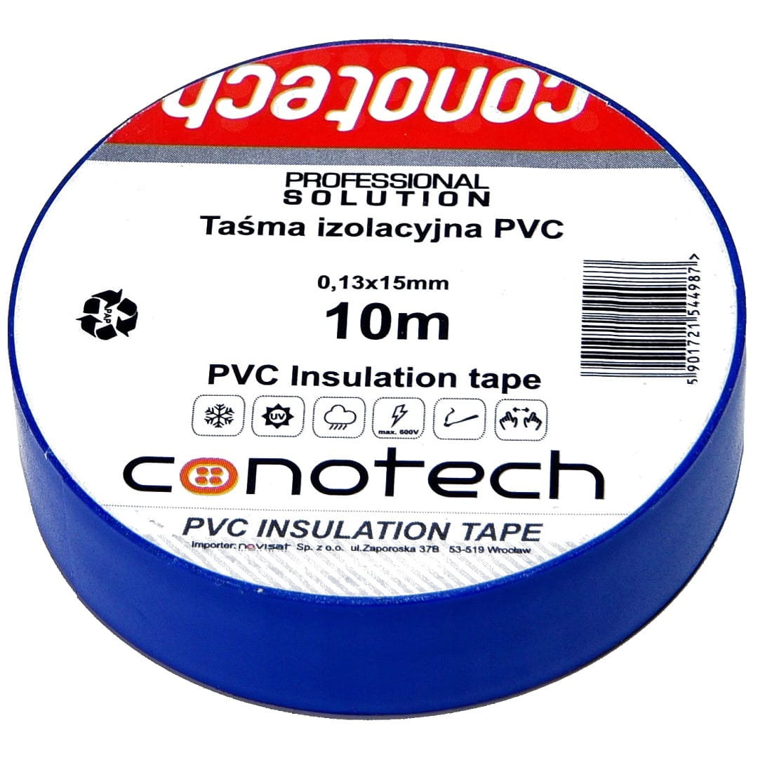Taśma Izolacyjna Niebieska Pvc 0,13X15X10M Ns