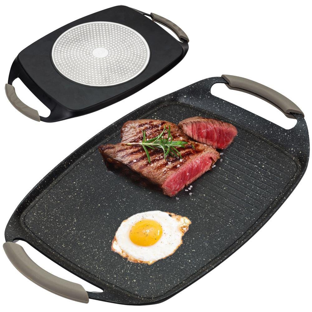 Nava Płyta Granitowa Patelnia Grillowa Do Grillowania Smażenia Funtzio 48X29 Cm