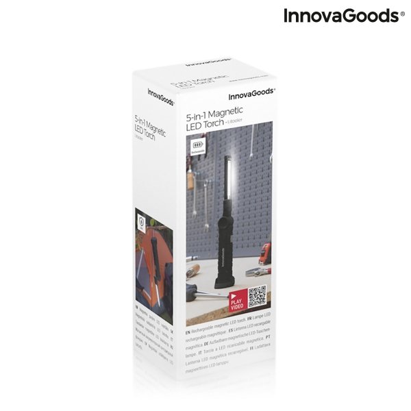Magnetyczna Latarka Led Litooler Z Możliwością Ładowania 5W1