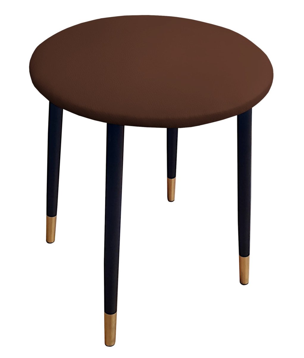 Taboret TRIX D2 brąz podstawa czarna/złota