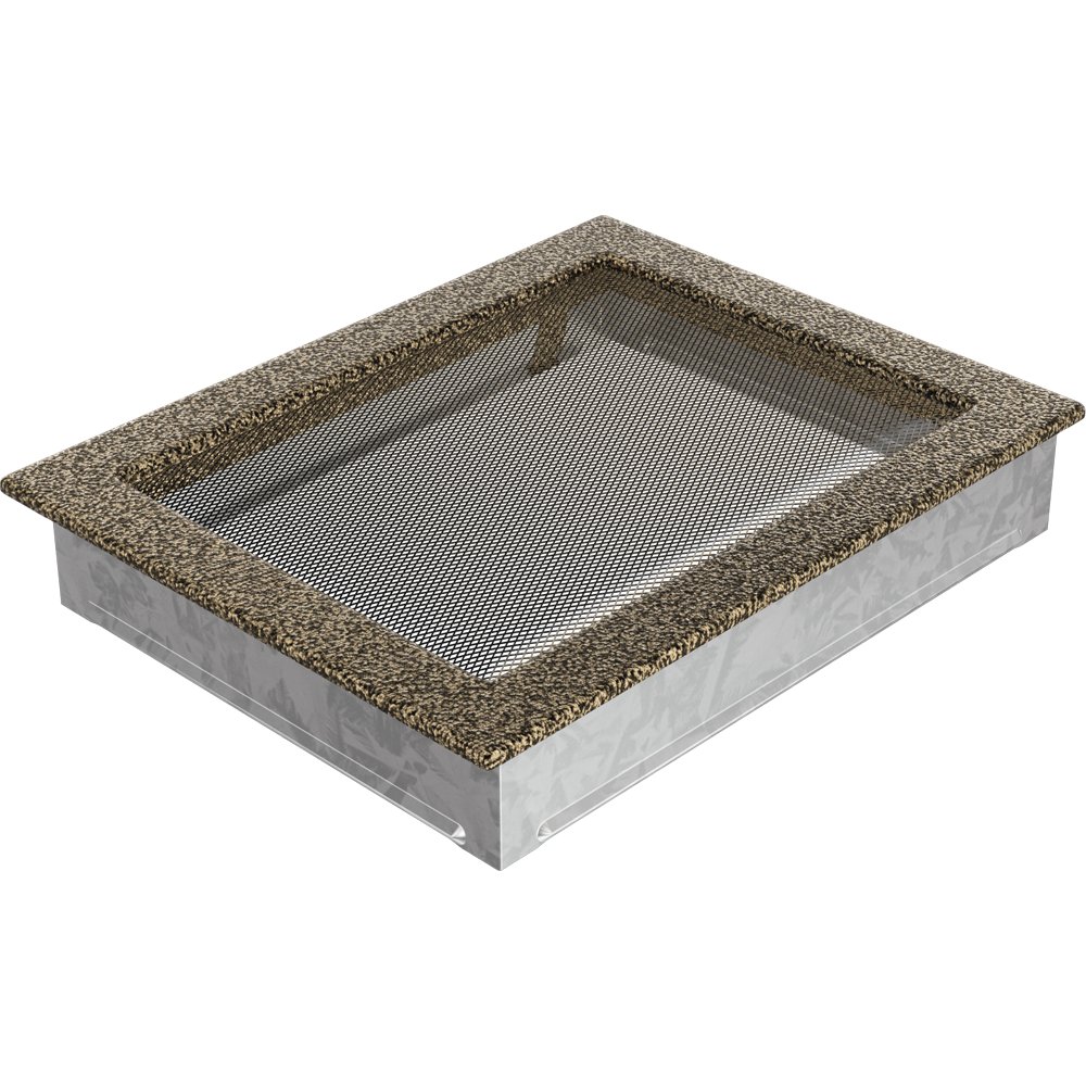 Kratki.pl KRATKA KOMINKOWA PROSTOKĄTNA CZARNO-ZŁOTA 220X300 MM 22/30CZ