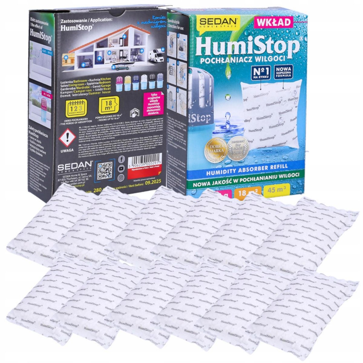 10X Sedan Humistop Aero Wkład Do Pochłaniacza Wilgoci 250G