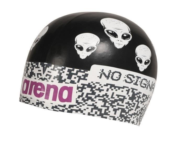 Arena Poolish Moulded Cap, czarny/biały 2022 Czepki pływackie 1E774-232-0