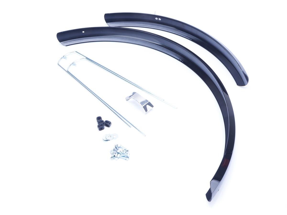 Błotnik 24 Mr 24/53  P+T  Plastikowy Czarny L=550/900 + Wsporniki