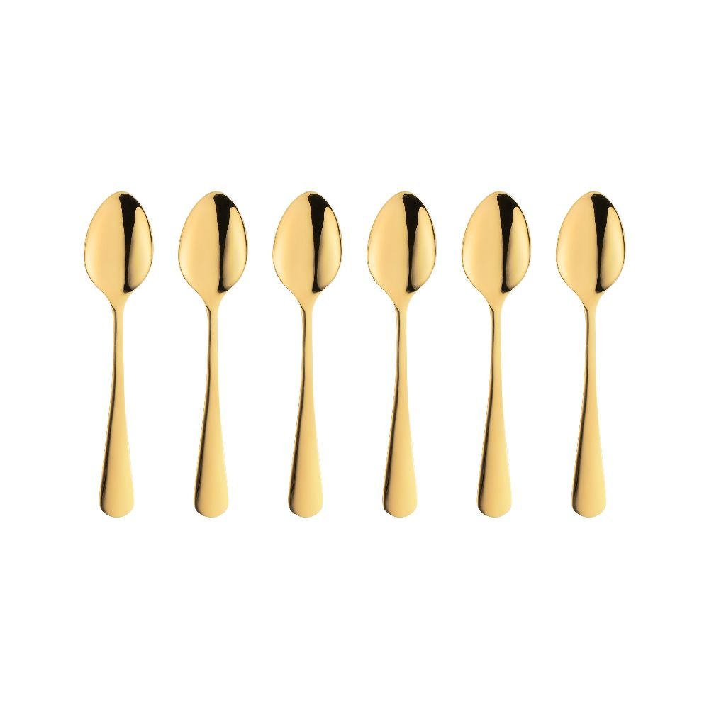 Komplet Łyżeczek Do Herbaty Złotych 6 Sztuk Slim Gold Villa Italia