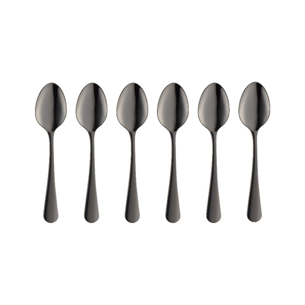Komplet Łyżeczek Do Herbaty 6 Sztuk Slim Black Villa Italia