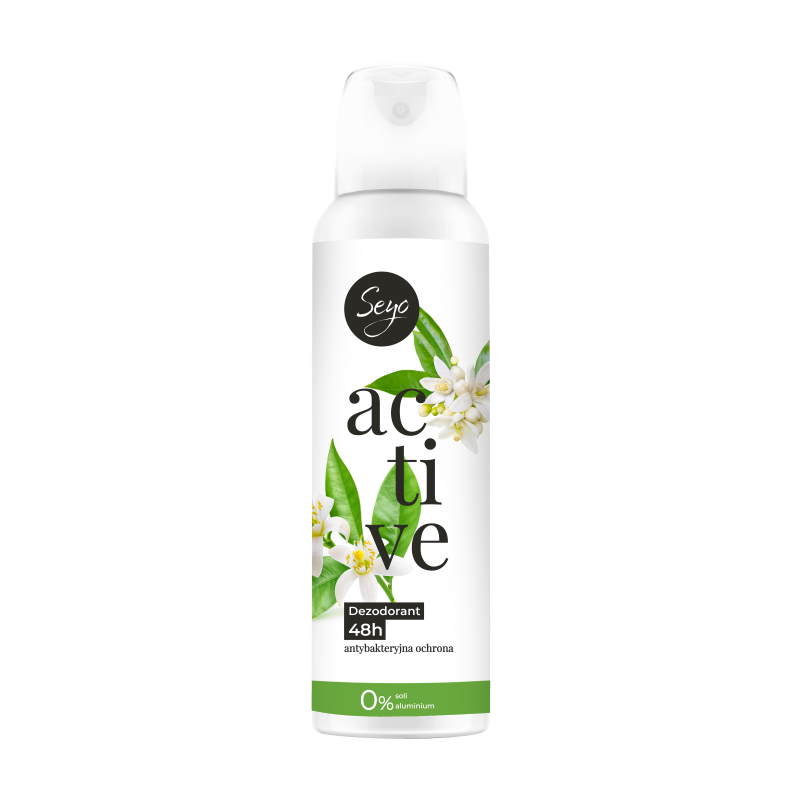 Seyo, Active Dezodorant w Spray'u 48 h Trwałości 150 ml