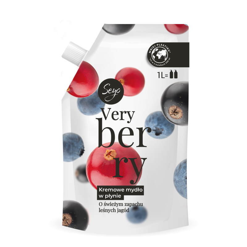Seyo, Kremowe Mydło w Płynie Very Berry Zapas 1000 ml