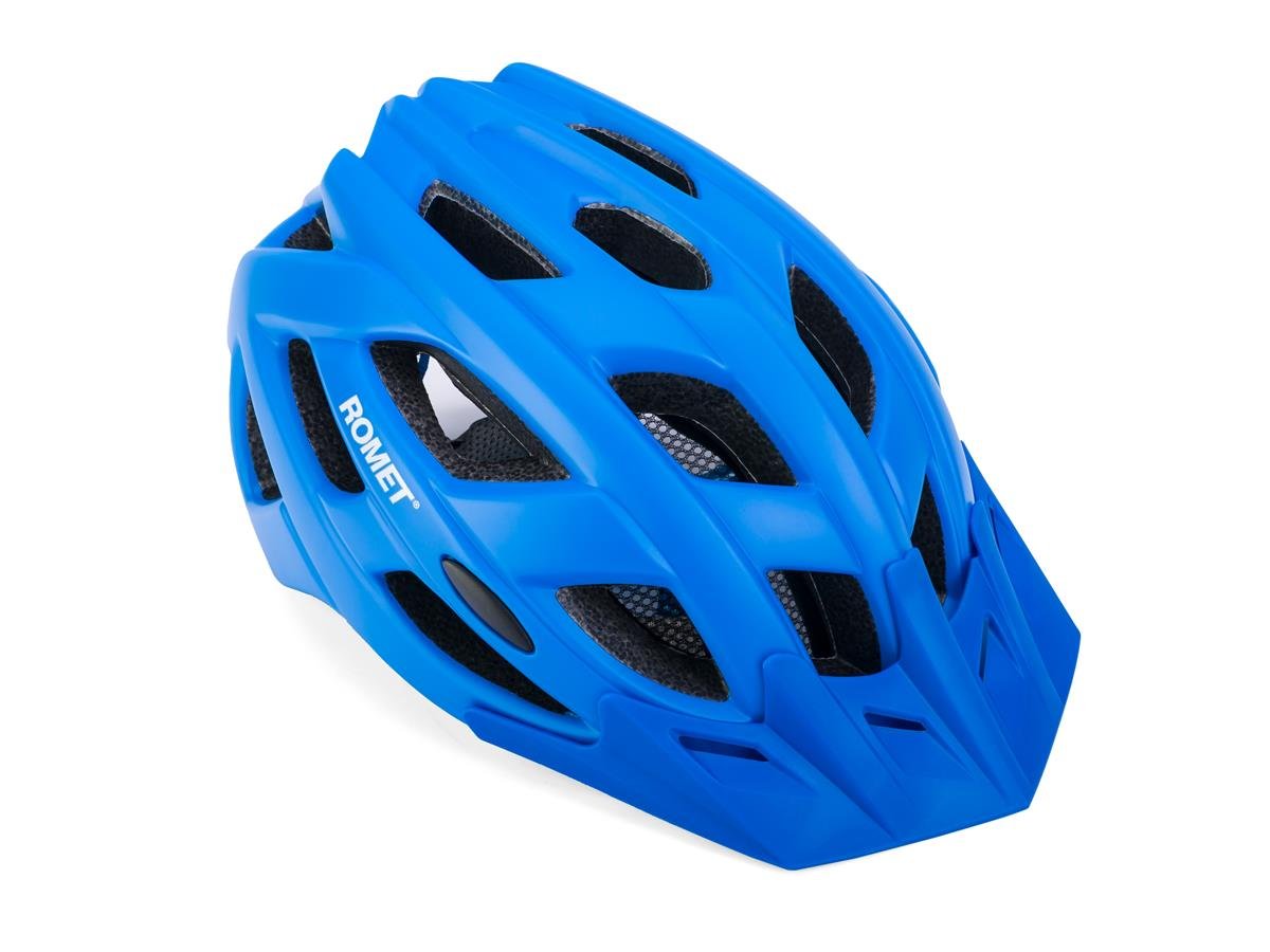 Kask Rowerowy Romet Model 405 Niebieski Z Daszkiem. Roz. L/Xl In-Mold Box Romet