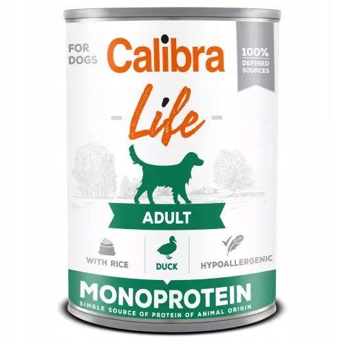 Calibra Life Monoprotein Duck & Rice 400 g - mokra jednobiałkowa karma dla psa z kaczką i ryżem