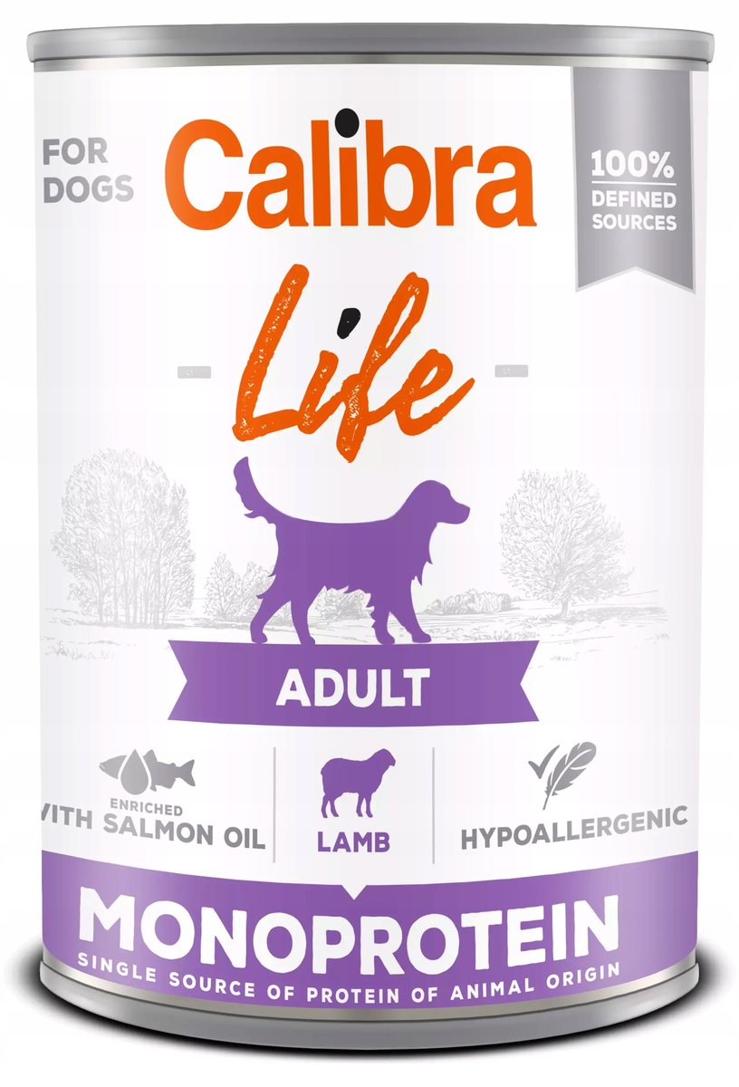 Calibra Dog Life Adult Lamb 400 g - mokra karma z jagnięciną dla psa