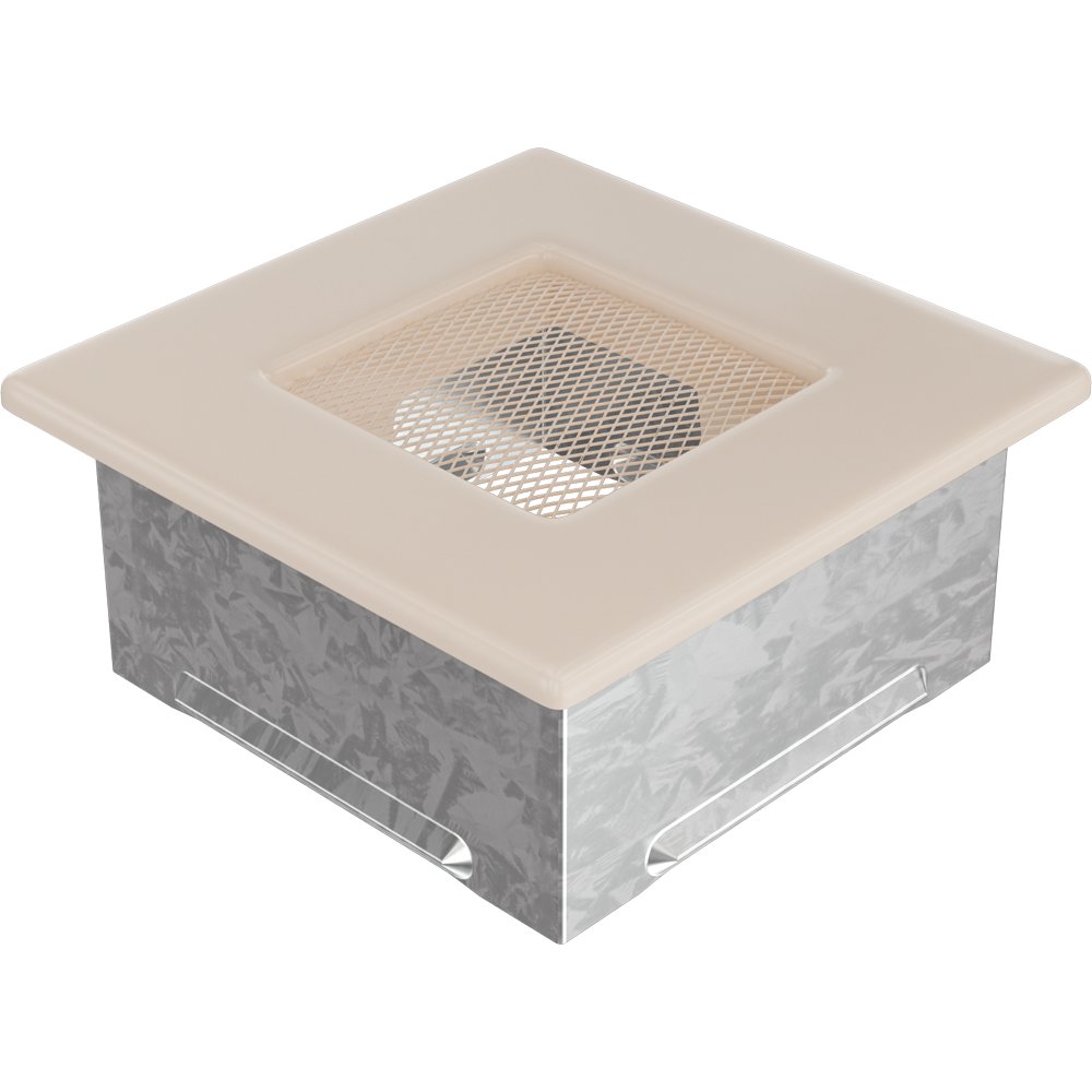 Kratki.pl KRATKA KOMINKOWA PROSTOKĄTNA KREMOWA 110X110 MM 11K