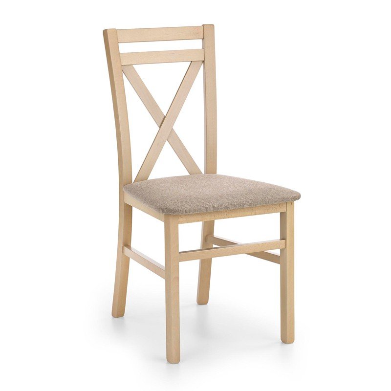 Halmar Klasyczne krzesło drewniane z poduszką DARIUSZ- dąb sonoma