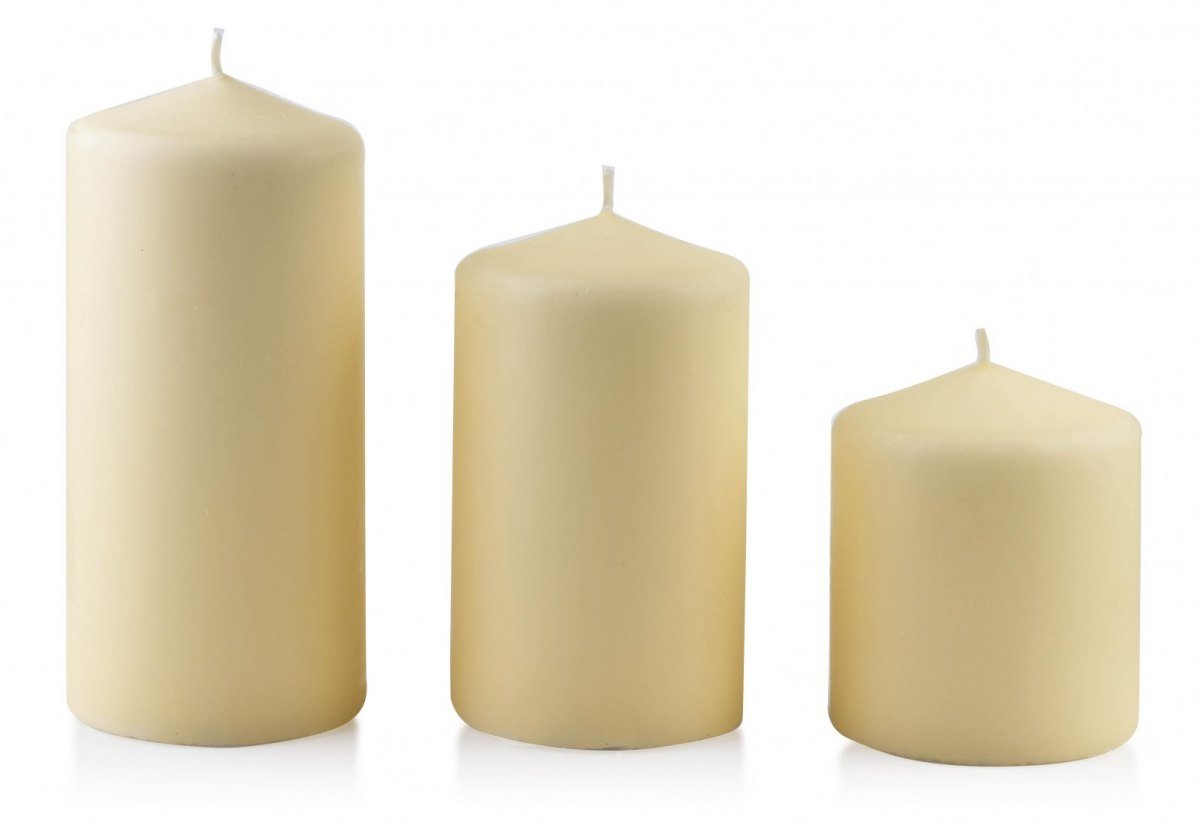 Lumarko Lumarko Świeca classic candles walec duży 8xh18cm kremowa BCM5086 Mondex