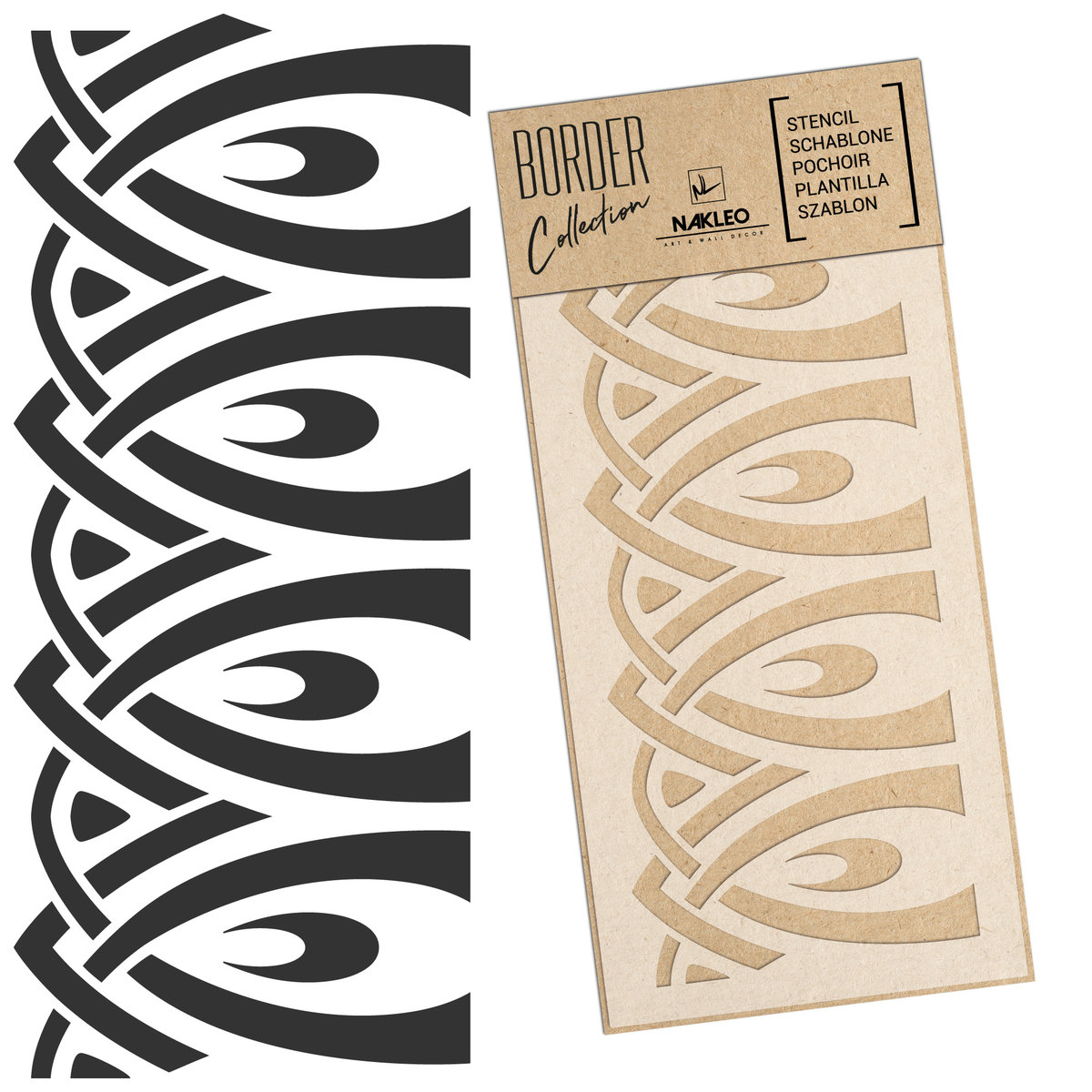 Szablon Malarski Border – Bordiura // Ornament Secesyjny #3 // 21X45Cm