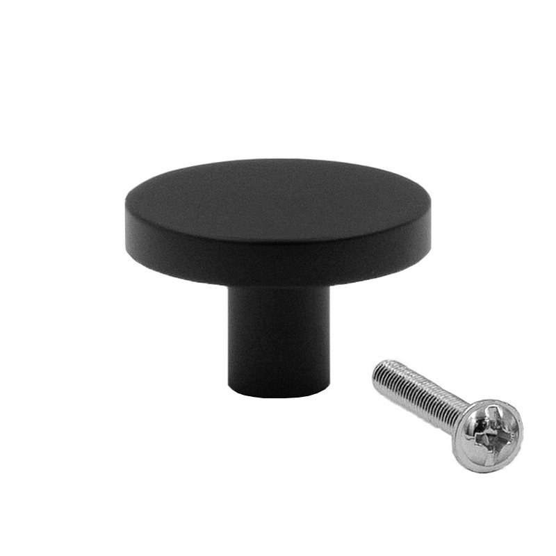 Uchwyt Meblowy Czarny Gałka Do Mebli Mat Loft 3 Cm